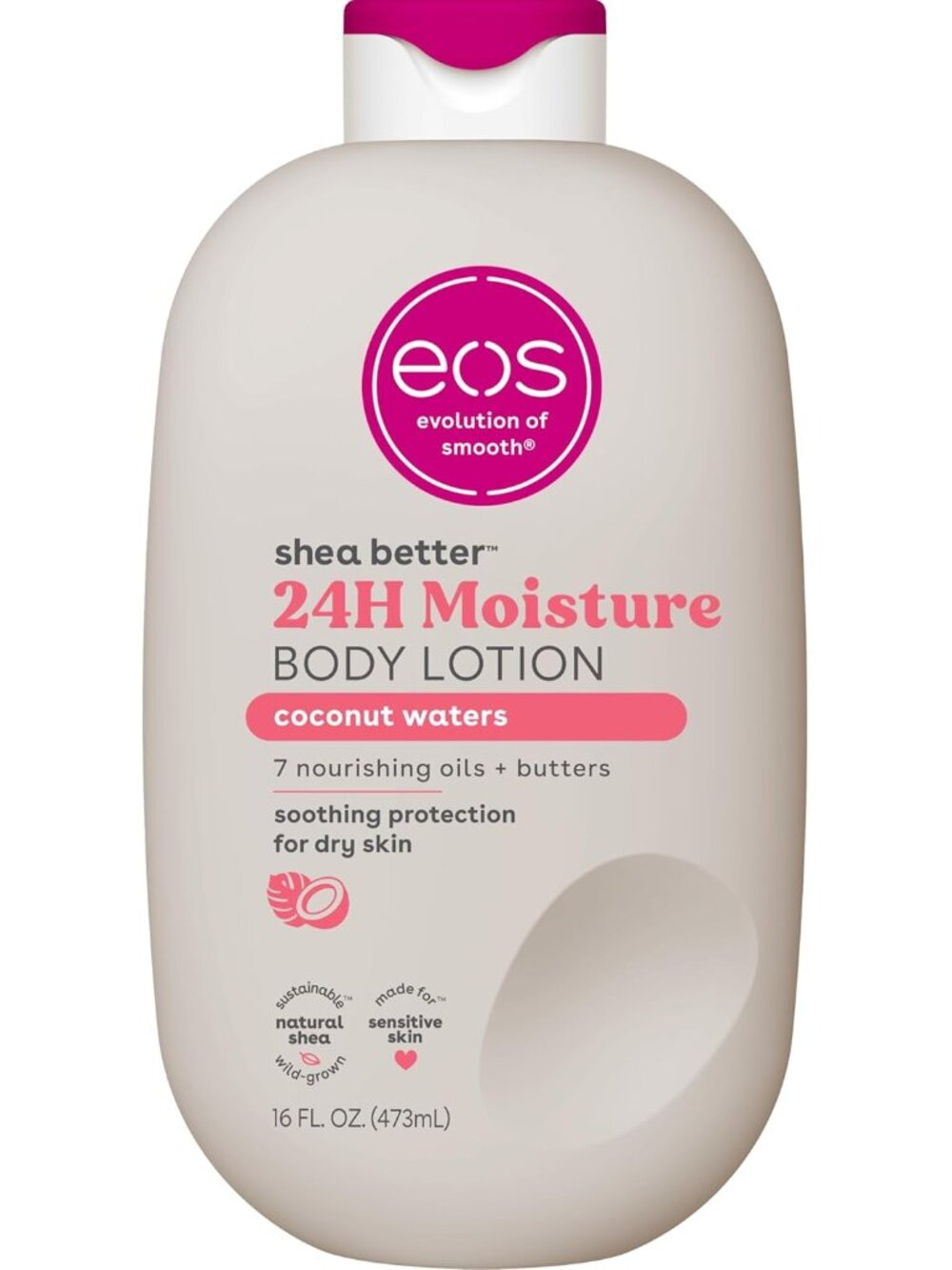 eos Shea Better Body Lotion- Coconut Waters, Natural Shea Butter, 16 fl oz